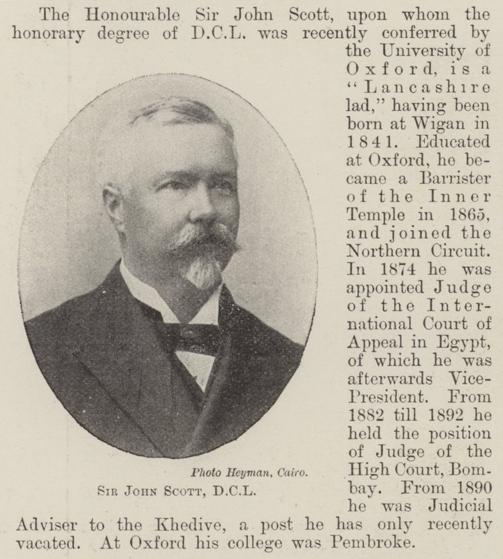 Sir John Scott, DCL door English Photographer