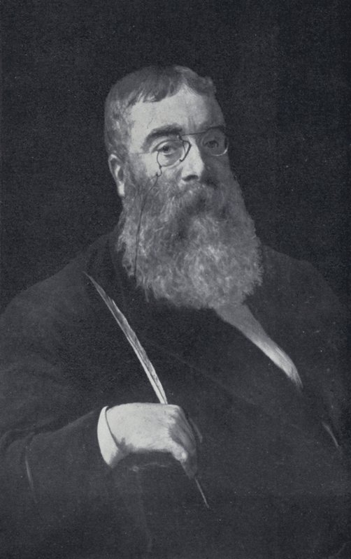 Sir Walter Besant (zw/w foto) door English Photographer