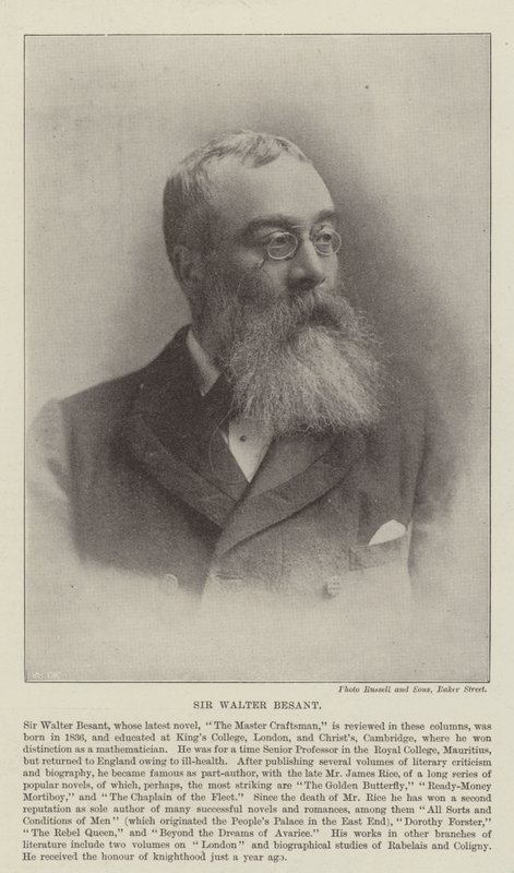 Sir Walter Besant door English Photographer