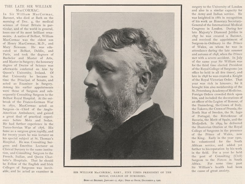 Sir William MacCormac, baronet, vijf keer president van het Royal College of Surgeons door English Photographer