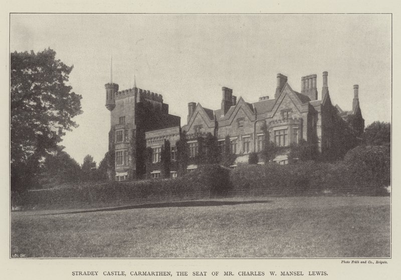 Stradey Kasteel, Carmarthen, de Residentie van Mr. Charles W. Mansel Lewis door English Photographer