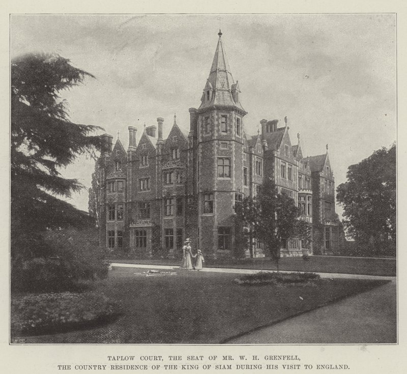 Taplow Court, het landgoed van de heer W H Grenfell, het buitenverblijf van de koning van Siam tijdens zijn bezoek aan Engeland door English Photographer