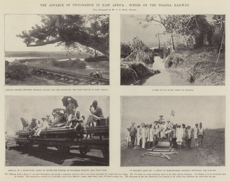 De Vooruitgang van de Beschaving in Oost-Afrika, Scènes op de Uganda Spoorweg door English Photographer