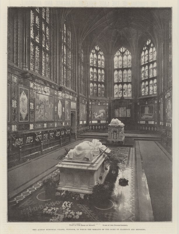 De Albert Memorial Chapel, Windsor, waar de Resten van de Hertog van Clarence rusten door English Photographer