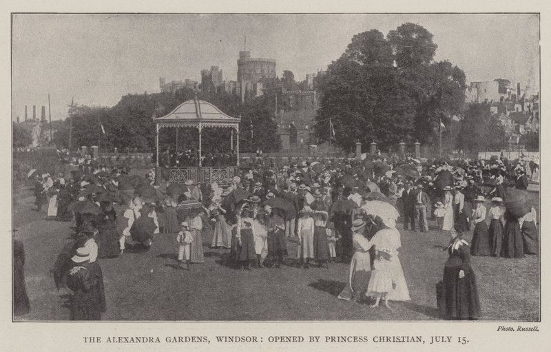 De Alexandra Gardens, Windsor, geopend door prinses Christian, 15 juli door English Photographer