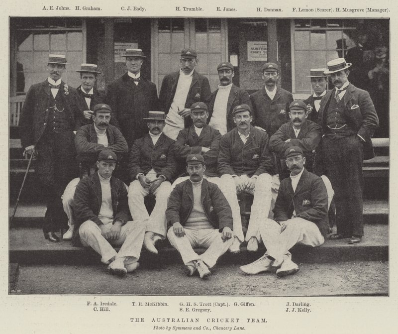 Het Australische cricketteam door English Photographer