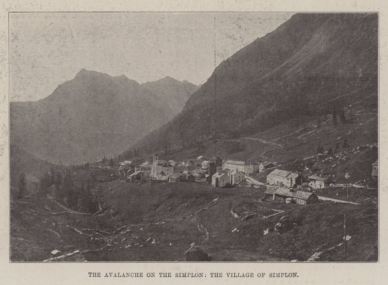 De Lawine op de Simplon, het Dorp Simplon door English Photographer