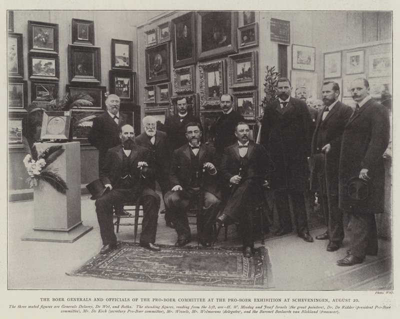 De Boeren-Generaals en Functionarissen van het Pro-Boer Comité op de Pro-Boer Tentoonstelling in Scheveningen, 20 augustus door English Photographer
