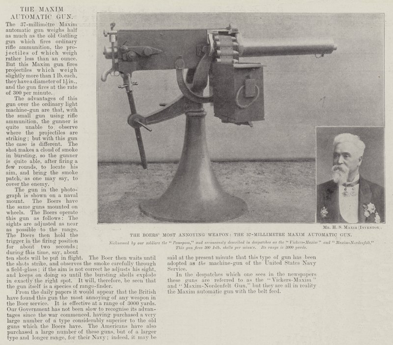 Het meest irritante wapen van de Boeren, het 37-millimeter Maxim automatisch kanon door English Photographer