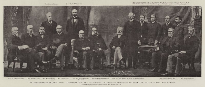 De Brits-Amerikaanse gezamenlijke hoge commissie voor de regeling van betwiste kwesties tussen de Verenigde Staten en Canada door English Photographer