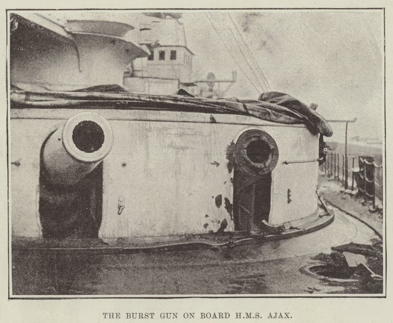 Het Gebarsten Kanon aan Boord van HMS Ajax door English Photographer