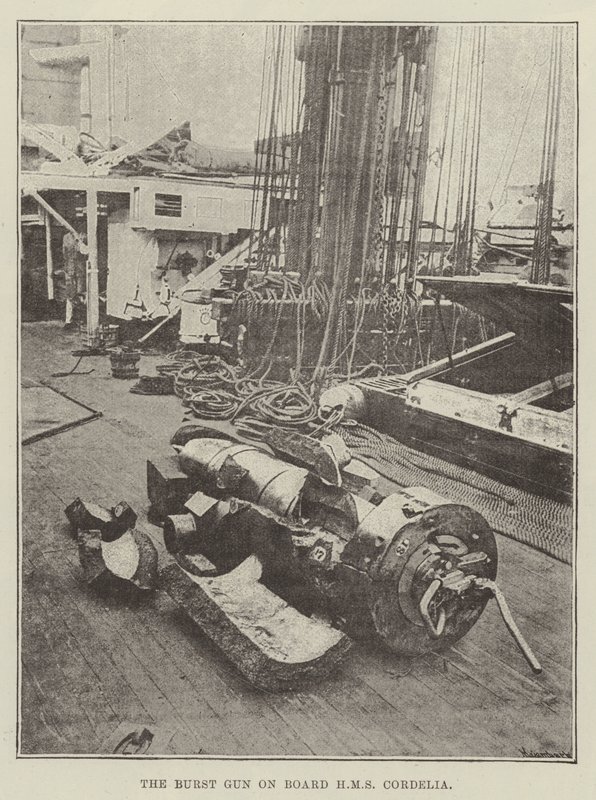 Het Gebarsten Kanon aan Boord van HMS Cordelia door English Photographer