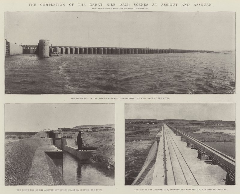 De Voltooiing van de Grote Nijl Dam, Scènes in Assiout en Assouan door English Photographer