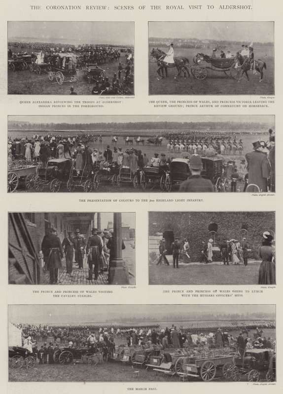 De Kroningsparade, Scènes van het Koninklijk Bezoek aan Aldershot door English Photographer