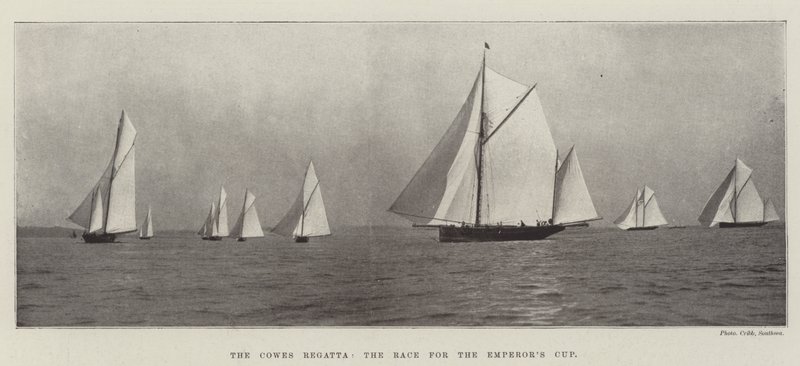 De Cowes Regatta, de Race voor de Keizersbeker door English Photographer