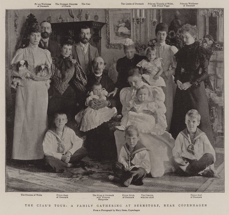 De tour van de tsaar, een familiereünie in Bernstorf, nabij Kopenhagen door English Photographer