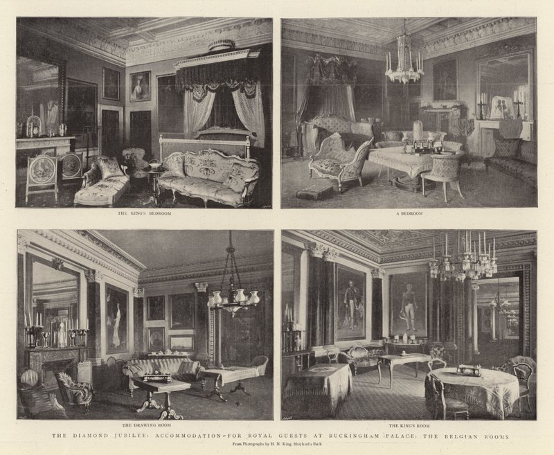 Het Diamanten Jubileum, accommodatie voor Koninklijke Gasten in Buckingham Palace, de Belgische Kamers door English Photographer