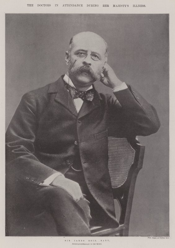 De artsen die aanwezig waren tijdens de ziekte van Hare Majesteit door English Photographer