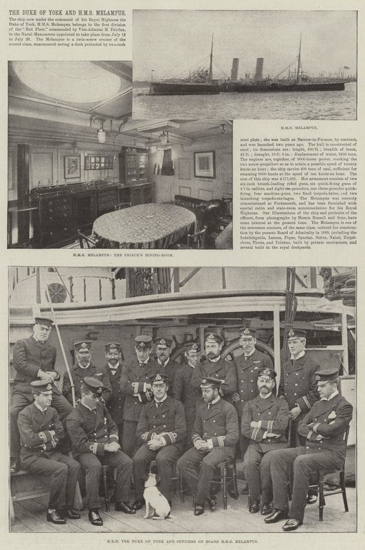 De Hertog van York en HMS Melampus door English Photographer