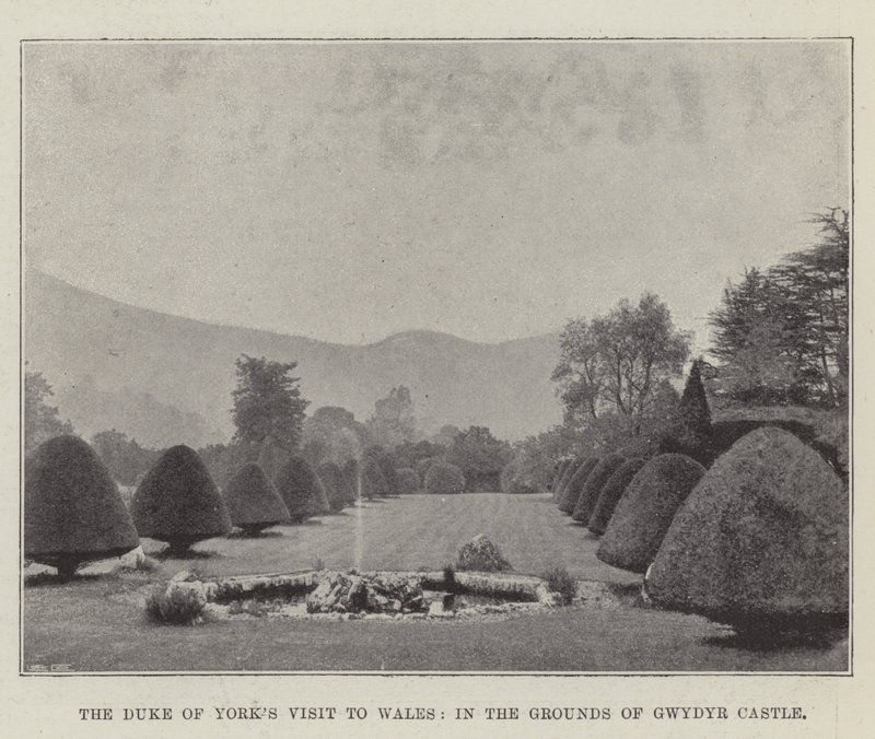 Het Bezoek van de Hertog van York aan Wales, in de Tuinen van Gwydyr Castle door English Photographer
