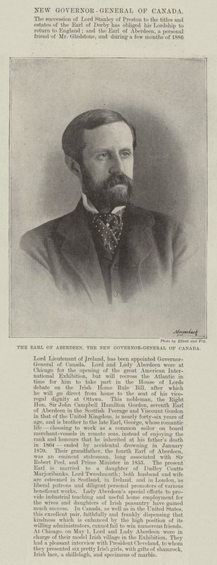 De graaf van Aberdeen, de nieuwe gouverneur-generaal van Canada door English Photographer