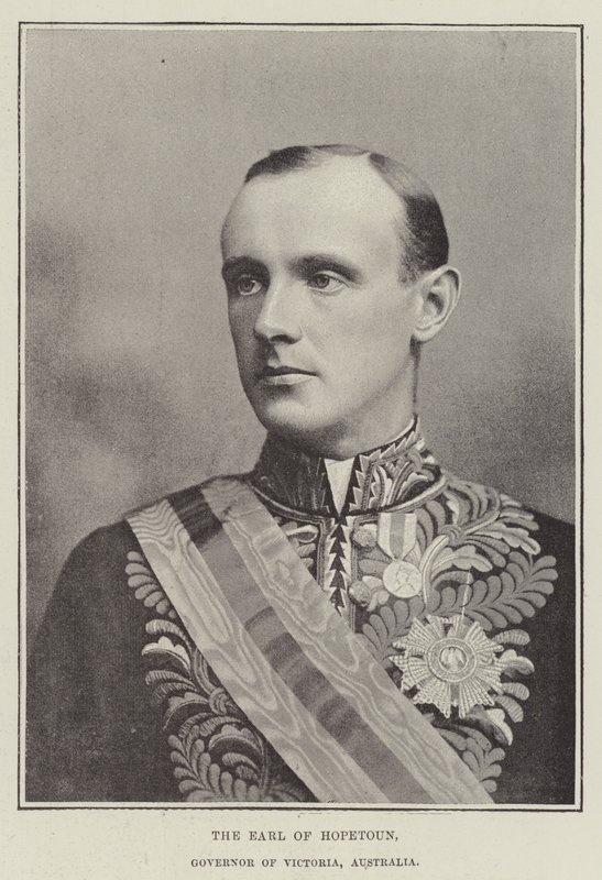 De graaf van Hopetoun, gouverneur van Victoria, Australië door English Photographer