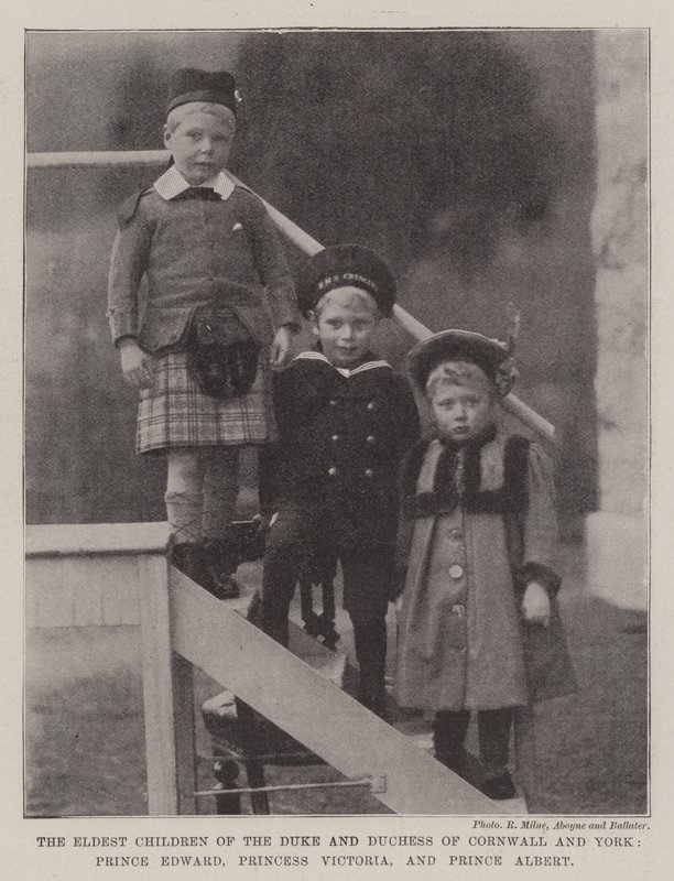 De Oudste Kinderen van de Hertog en Hertogin van Cornwall en York, Prins Edward, Prinses Victoria en Prins Albert door English Photographer