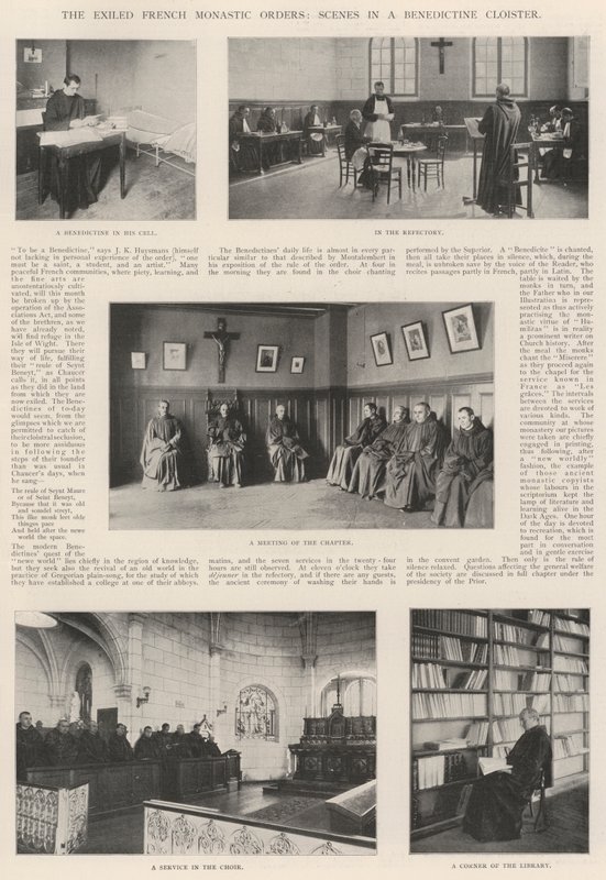 De Verbannen Franse Kloosterorden, Scènes in een Benedictijns Klooster door English Photographer