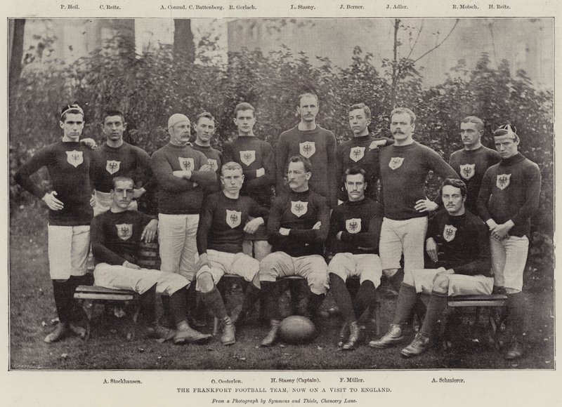 Het Frankfort voetbalteam, nu op bezoek in Engeland door English Photographer