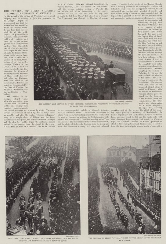 De begrafenis van koningin Victoria, afsluitende ceremonies in Windsor door English Photographer