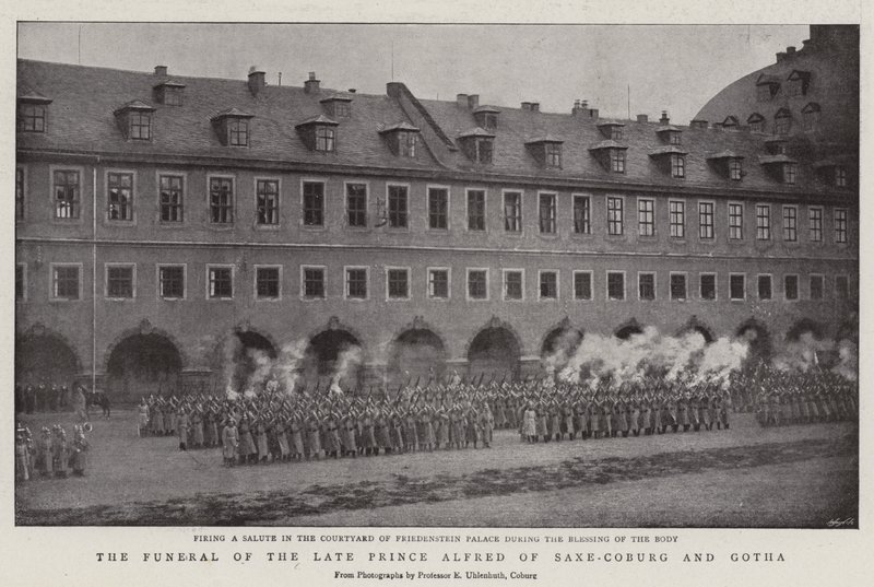 De begrafenis van de overleden prins Alfred van Saksen-Coburg en Gotha door English Photographer