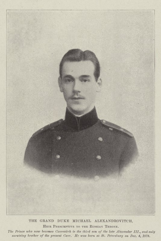 De grootvorst Michael Alexandrovitch, vermoedelijke erfgenaam van de Russische troon door English Photographer