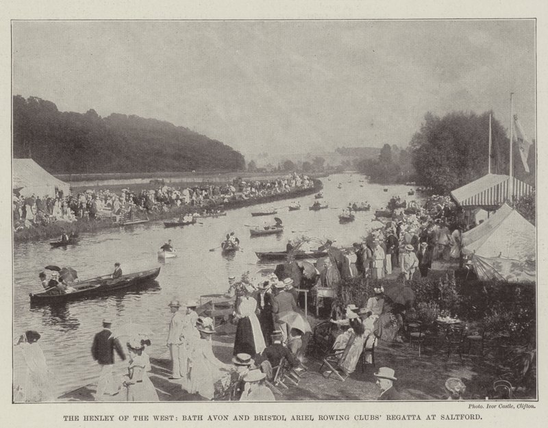 De Henley van het Westen, Bath Avon en Bristol Ariel Roeiverenigingen Regatta in Saltford door English Photographer