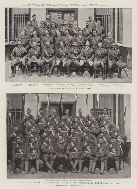 De helden van de cavalerieaanval bij Omdurman, 2 september 1898 door English Photographer