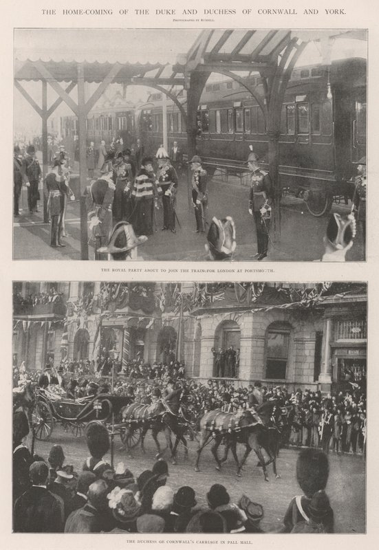 De Thuiskomst van de Hertog en Hertogin van Cornwall en York door English Photographer