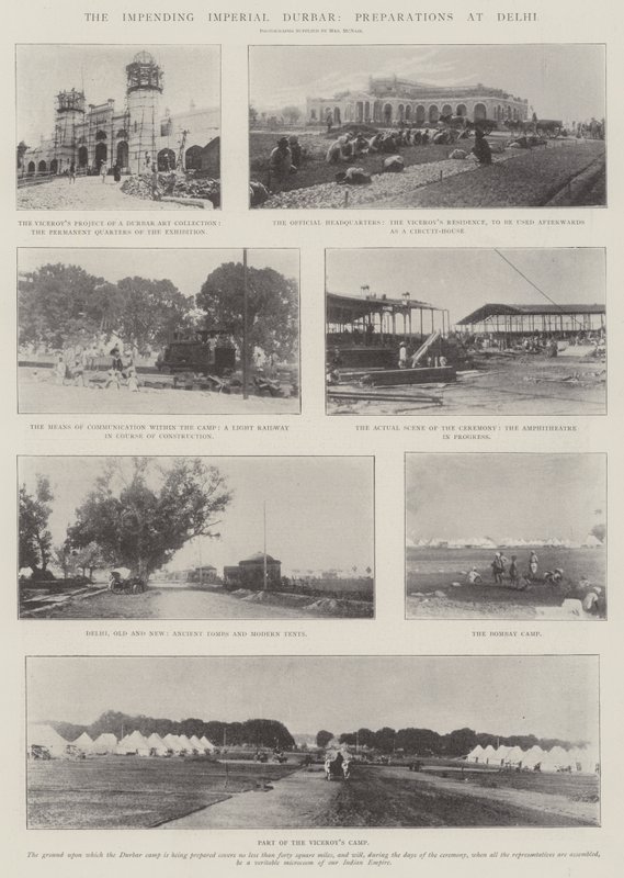 Het naderende keizerlijke Durbar, voorbereidingen in Delhi door English Photographer