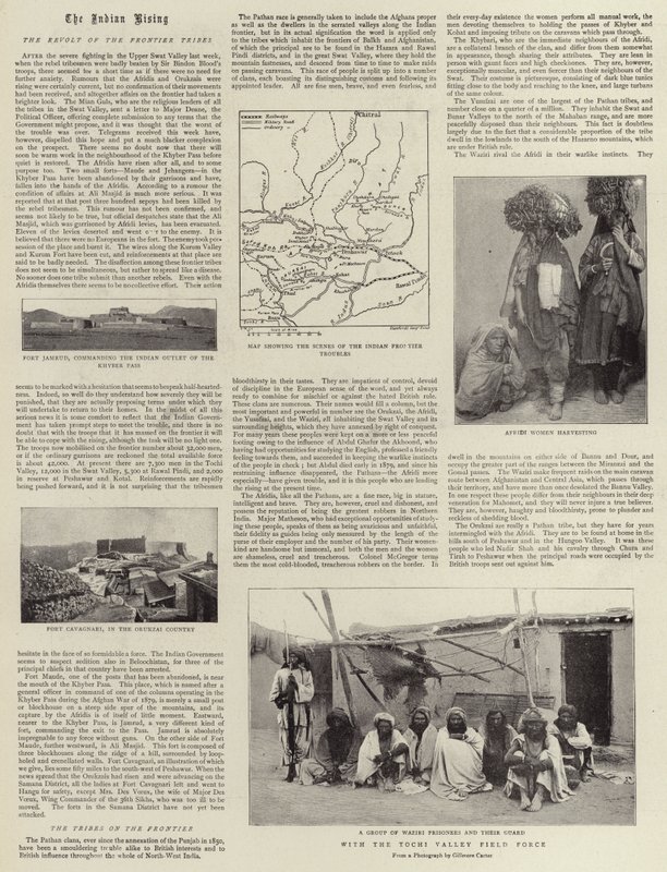De opstand in India, de opstand van de grensstammen door English Photographer