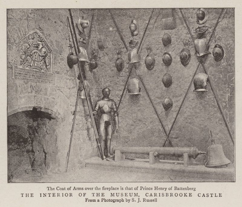Het interieur van het museum, Carisbrooke Castle door English Photographer