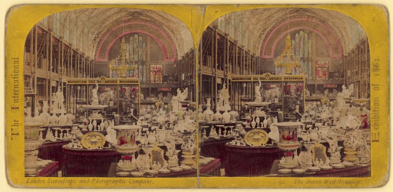 De Internationale Tentoonstelling van 1862: Het noordwest transept door English Photographer