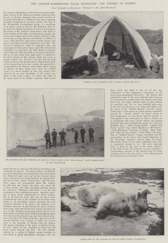 De Jackson-Harmsworth Pool Expeditie, de vondst van Nansen door English Photographer