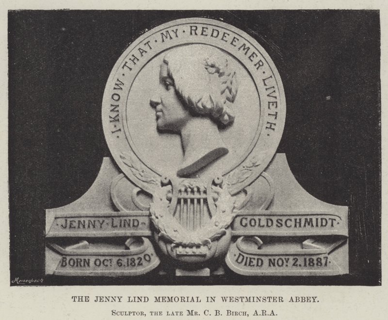 Het Jenny Lind Monument in Westminster Abbey door English Photographer