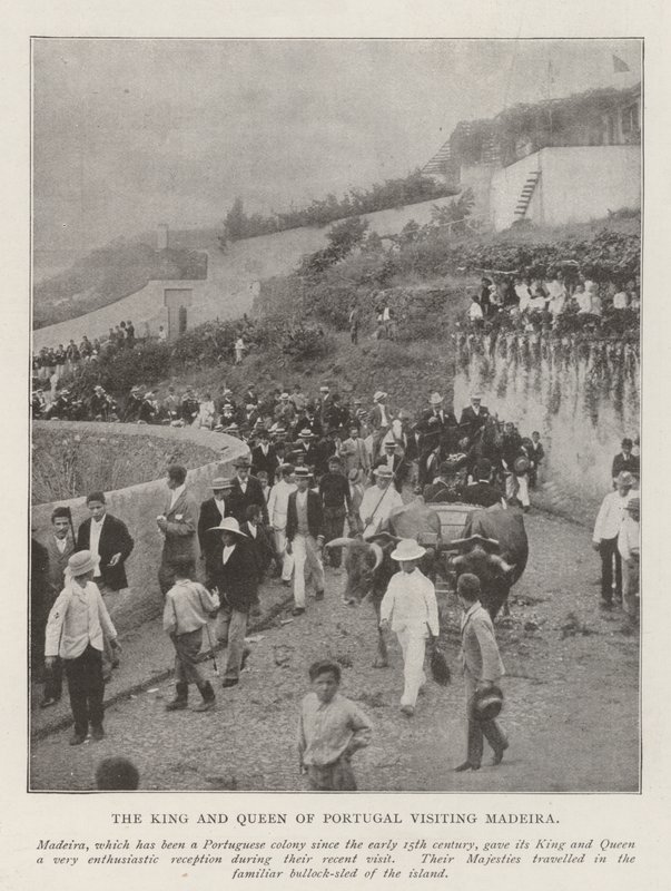 De Koning en Koningin van Portugal bezoeken Madeira door English Photographer