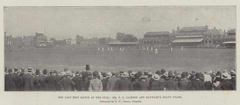 De Laatste Testwedstrijd op de Oval, Mr F S Jackson en Haywards Dappere Stand door English Photographer
