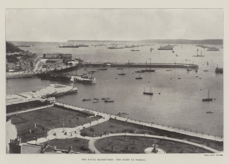 De Marine Manoeuvres, de Vloot in Torbay door English Photographer