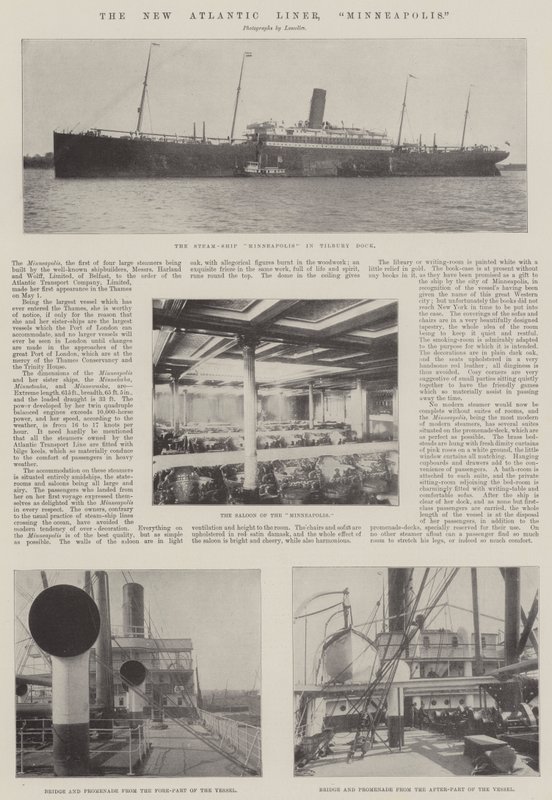 De nieuwe Atlantische lijnboot, Minneapolis door English Photographer