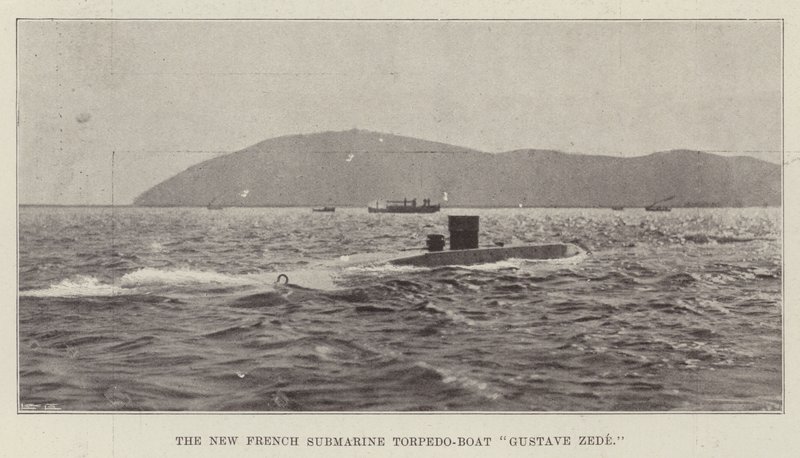 De Nieuwe Franse Onderzeeër Torpedoboot Gustave Zede door English Photographer