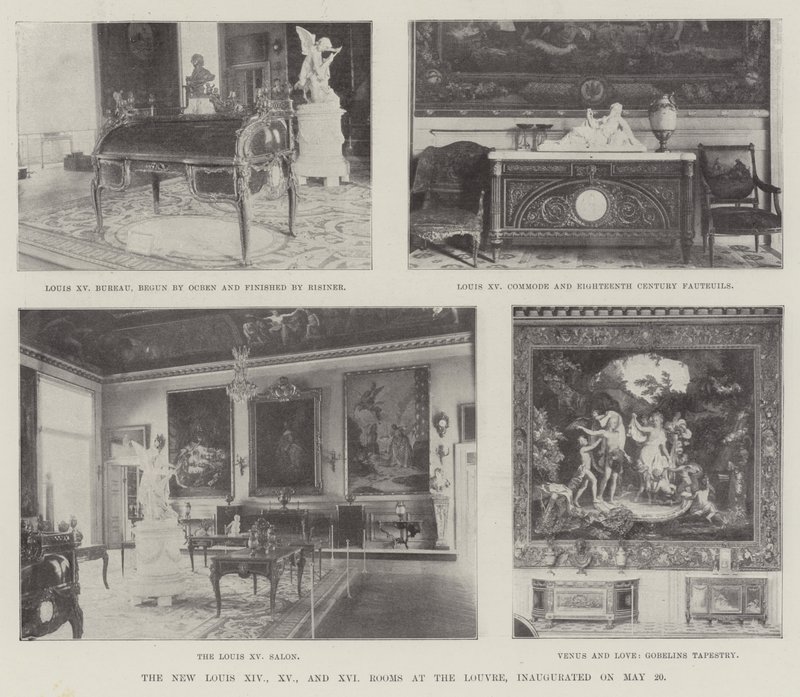 De Nieuwe Louis XIV, XV en XVI Kamers in het Louvre, ingehuldigd op 20 mei door English Photographer