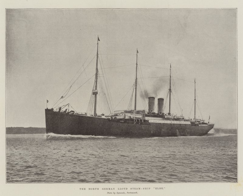 Het Noord-Duitse Lloyd stoomschip Elbe door English Photographer