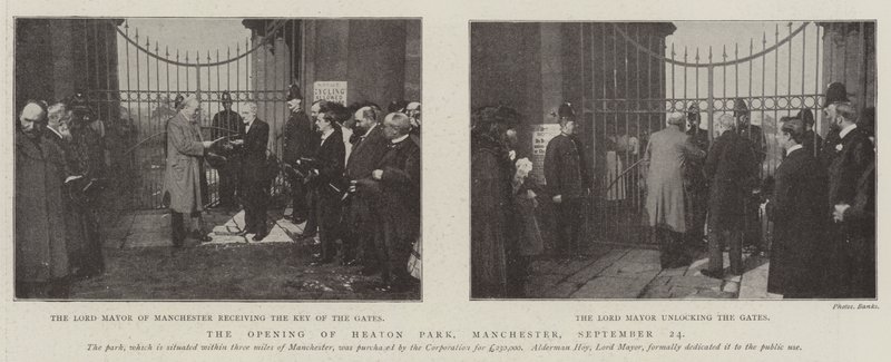 De opening van Heaton Park, Manchester, 24 september door English Photographer
