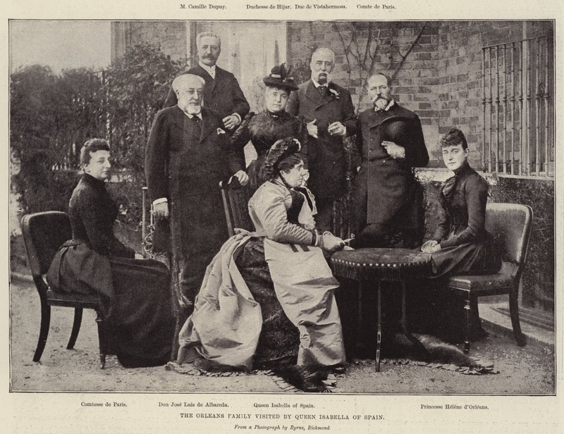 De familie Orleans bezocht door koningin Isabella van Spanje door English Photographer